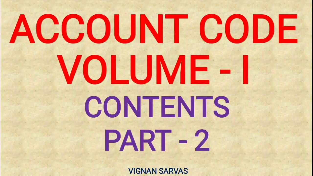Account Code Volume -  I / Part - 2 / Departmental Tests / DARLANKA SIVARAMU