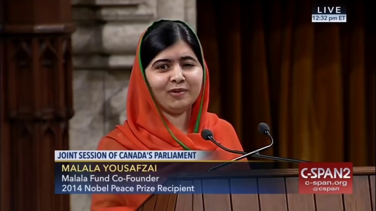Malala Yousafzai Flatters Justin Trudeau During Canadian Parliament Speech