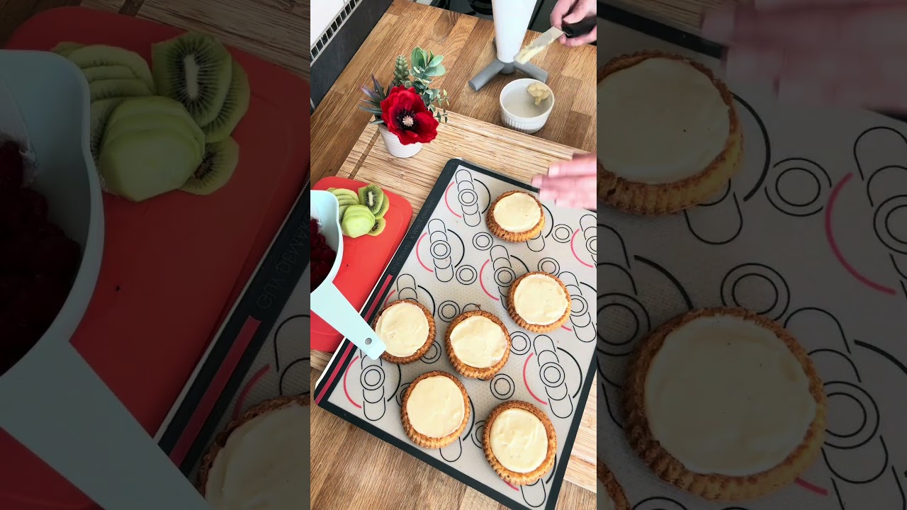 Guy Demarle recette Mini Tartes framboises et kiwis  #patisserie #guydemarle  #recette #food
