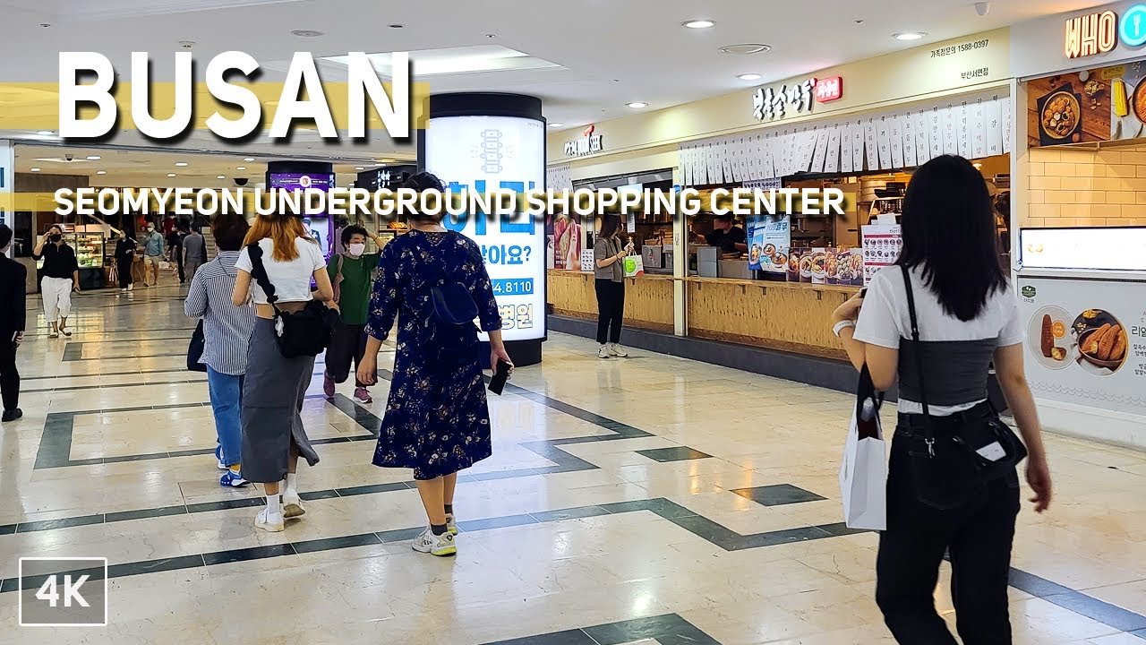 4K Walking Busan City, Seomyeon Underground Shopping Center | Accessory and Clothing Shops