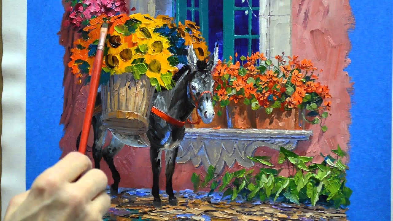 Mikki Senkarik PAINTING SUNFLOWERS Part 2
