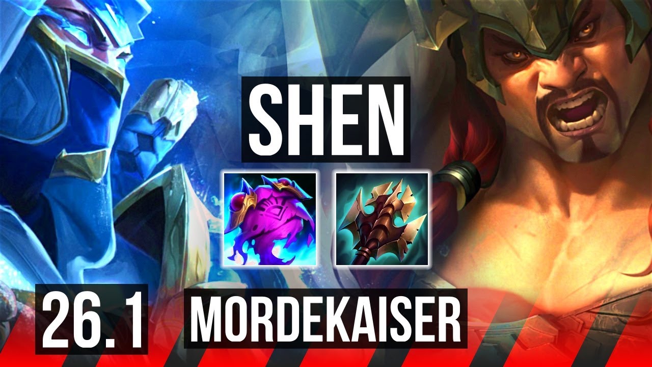 SHEN vs MORDEKAISER (TOP) | 6k gold comeback | NA Master | 26.1