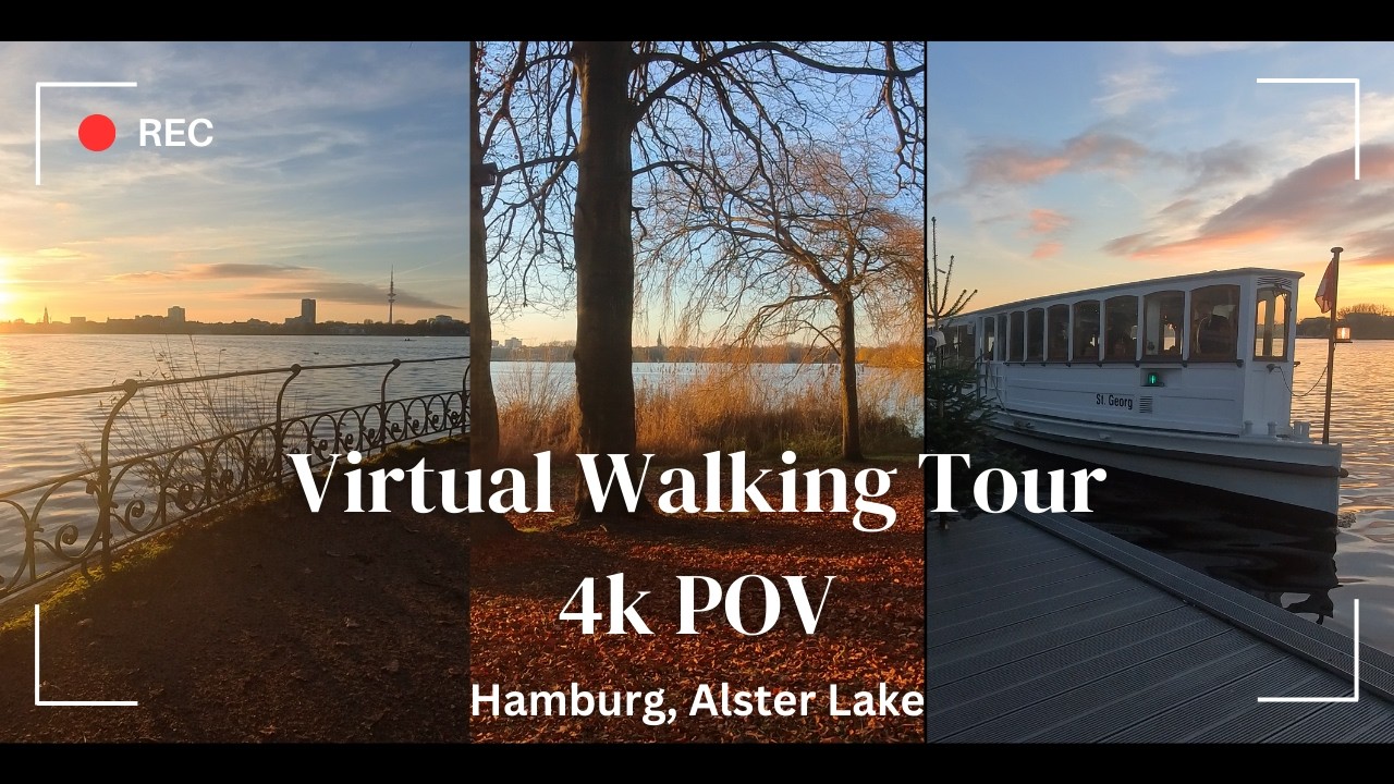 🍂 Autumn Bliss! Virtual Walk Around Alster Lake, Hamburg | 4K ASMR POV 🌊