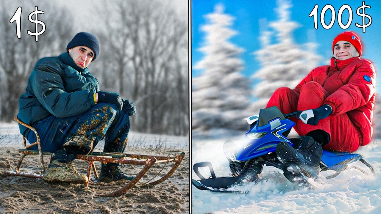 1$ VS 100$ САНКИ!
