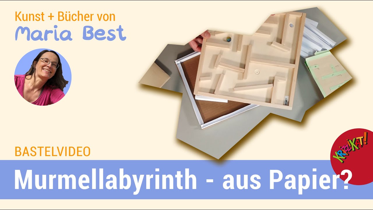 Murmellabyrinth aus Holz oder aus Papier -  für Grundschulkids Klasse 4 und etwas ältere Kinder