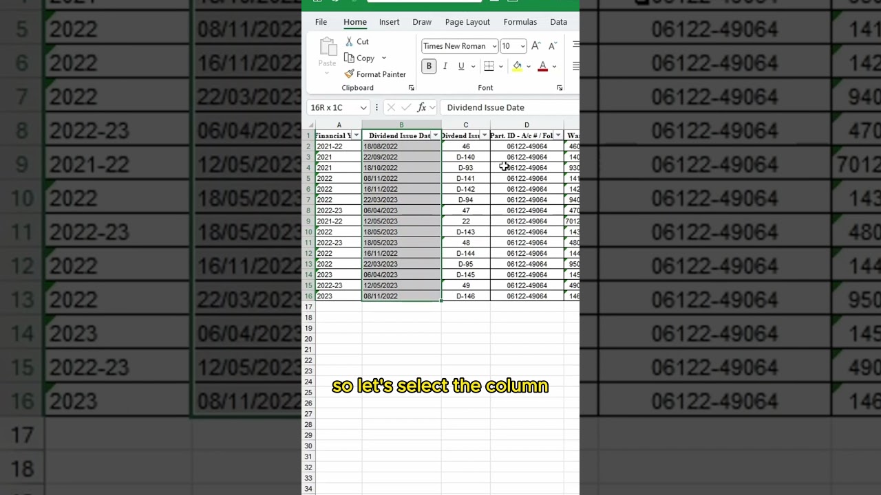 Convert Excel Dates to standard Date Format MDY using Convert Text To Columns