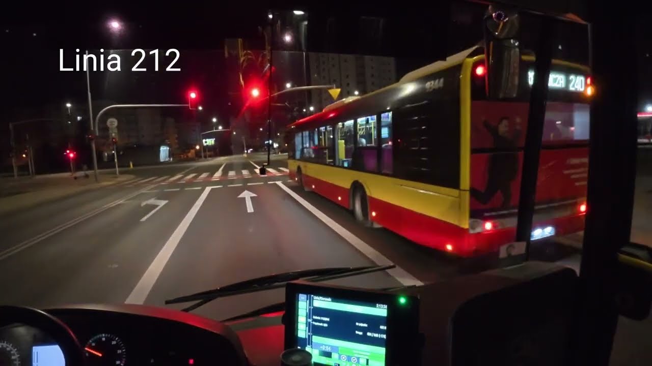Warszawa - Linia 212 - Autobusem ZTM - CH Targówek - Pl. Hallera