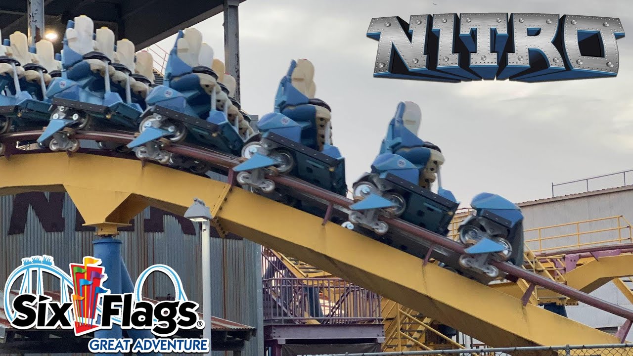 Nitro's NEW 4th Train Testing (Blue) at Six Flags Great Adventure