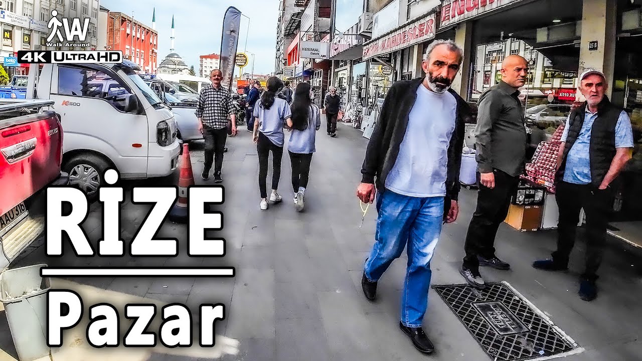 Rize Pazar 4K Yürüyüş Turu | Exploring a Vibrant Black Sea District