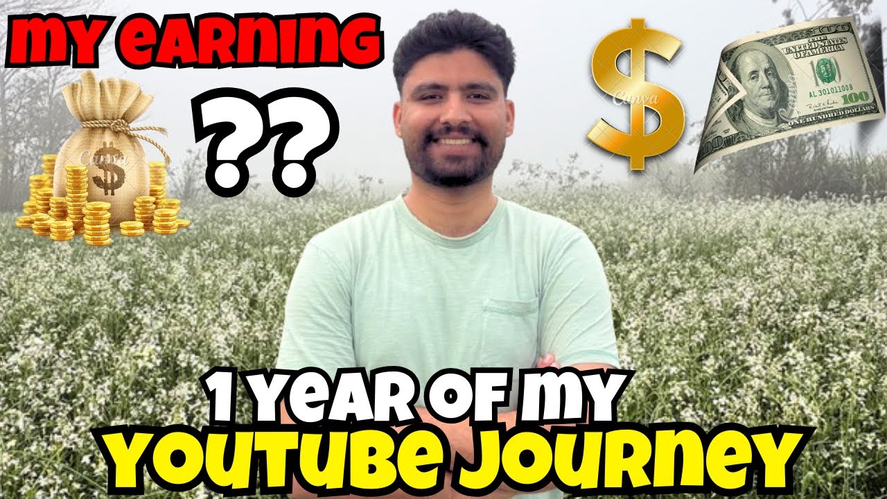 1 year of youtube journey and earning