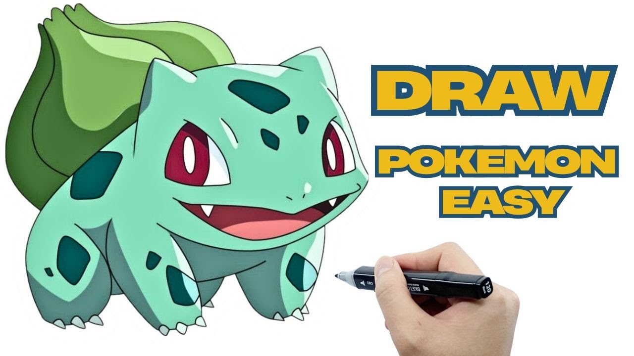 Draw Easy Pokemon Bulbasaur 🌱 Step By Step Drawing For Kids
