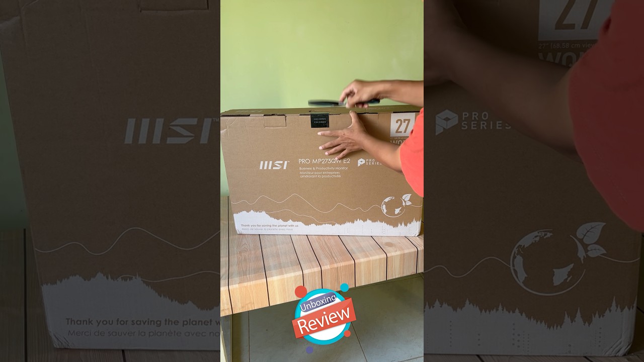Распаковка и обзор монитора MSI Pro MP273QW E2 с разрешением 2K. Отлично! #msi #msigaming