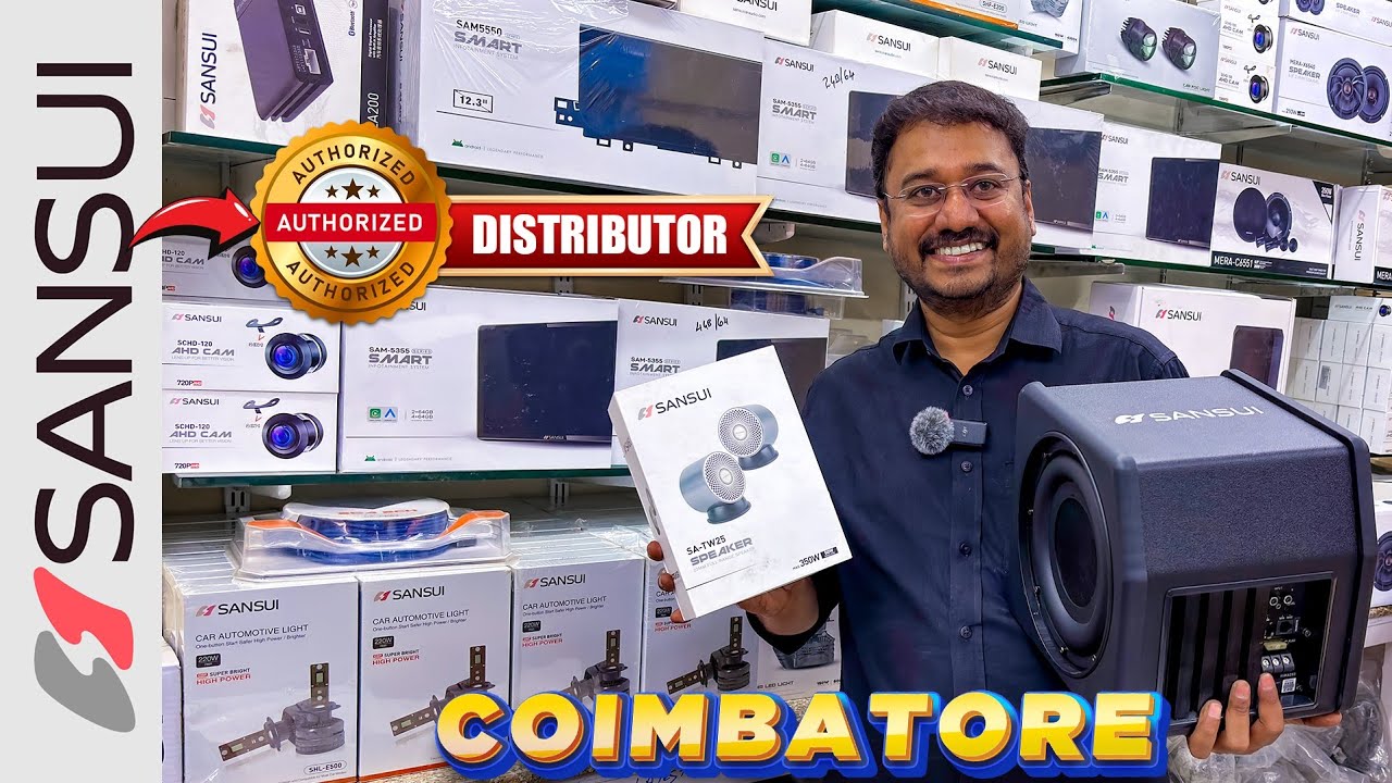 ✨New Launch SANSUI l Car android, Speakers, Sub woofer l Car Accessories Wholesale in Coimbatore