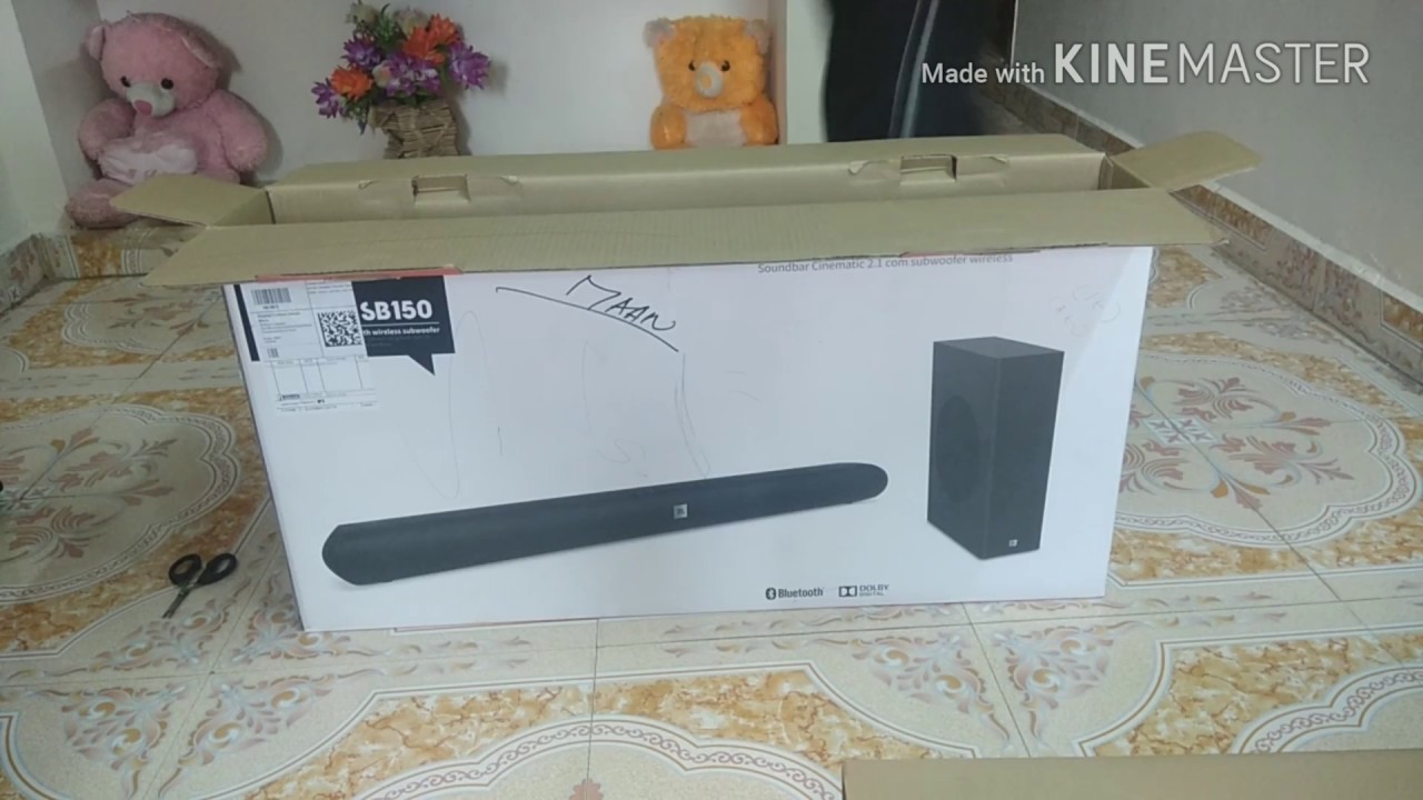 How to link JBL SB150  SoundBar and woofer