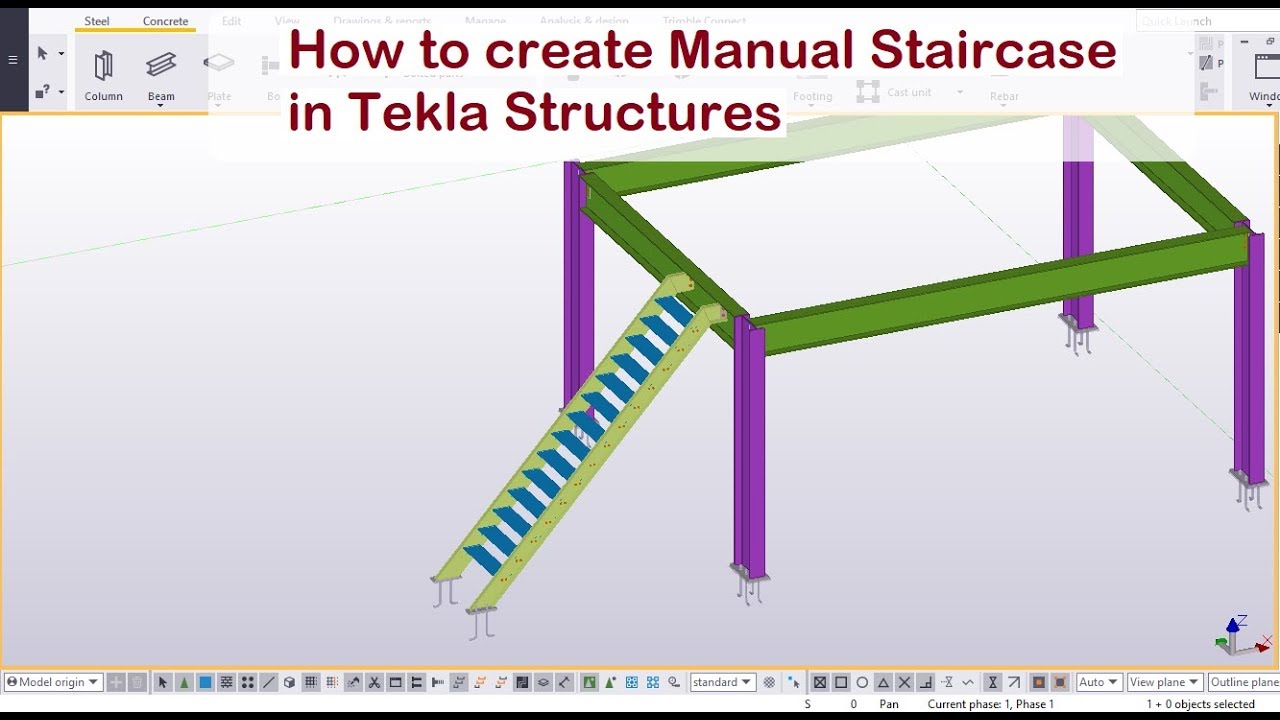 How to create Manual Staircase in Tekla Structures