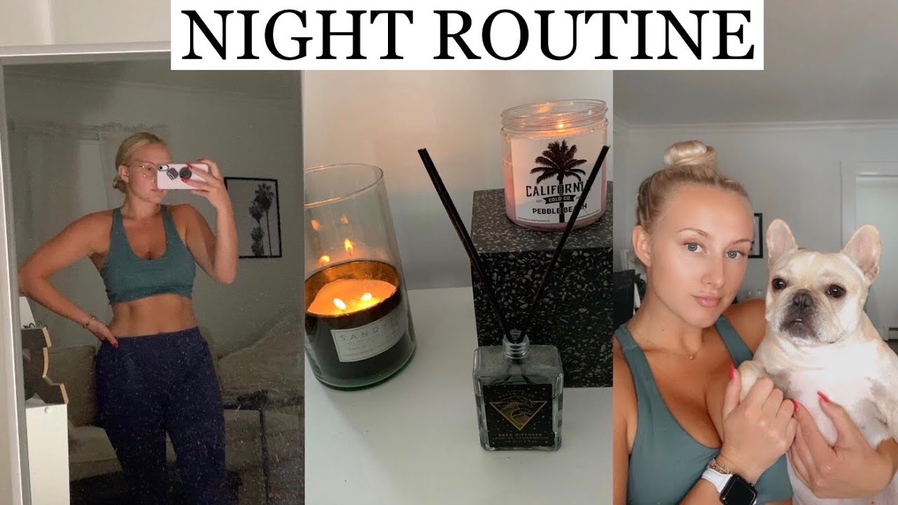 relaxing summer night routine 2021 | get unready with me, skin care + healthy habits