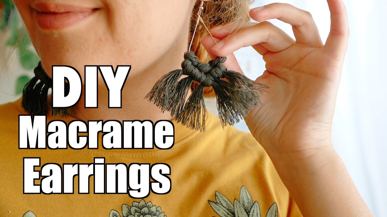 The EASIEST Macrame Earrings | DIY Tutorial for Complete BEGINNERS