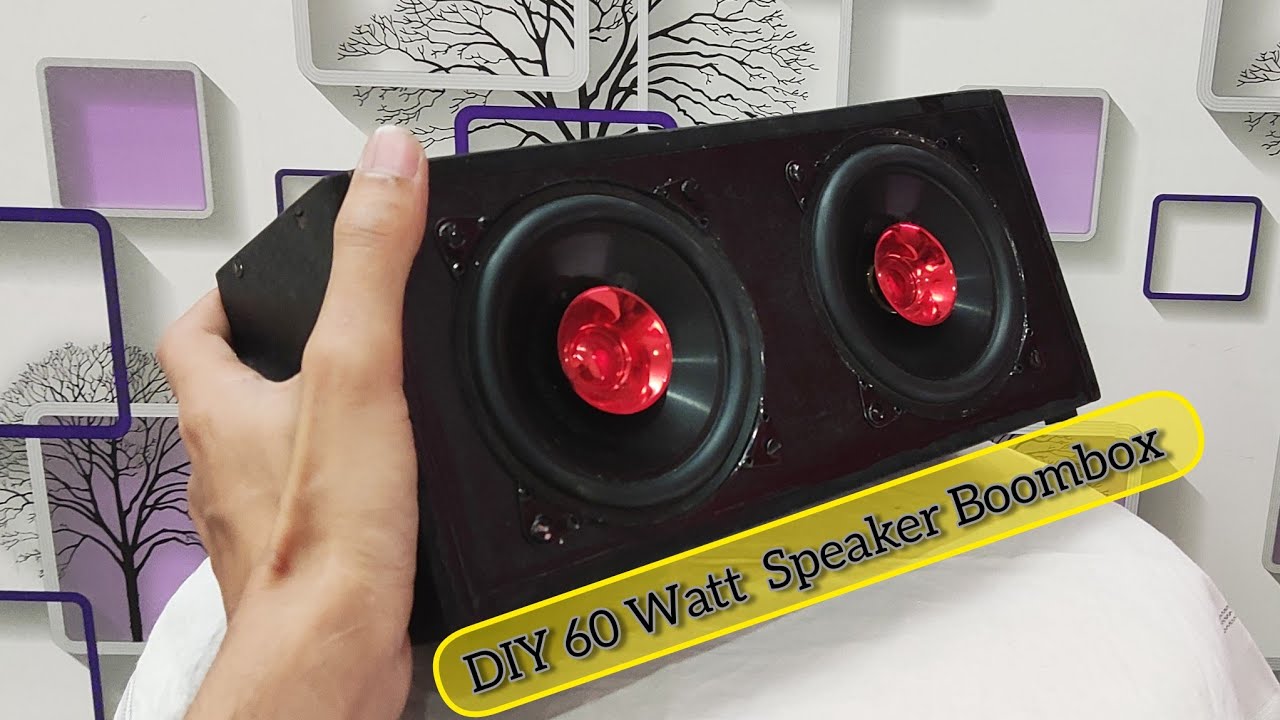 DIY MDF 60Watt Portable Bluetooth Boombox Making.