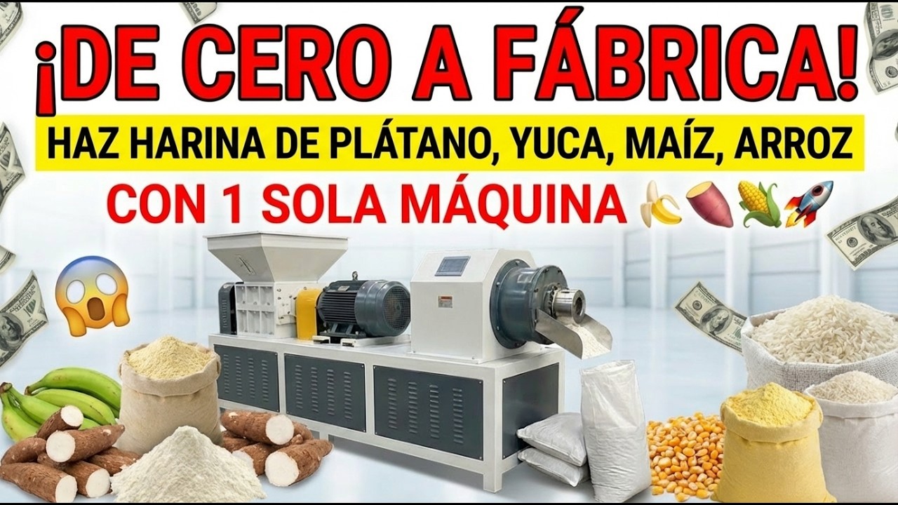 Esta MÁQUINA CONVIERTE cualquier GRANO en HARINA y GENERA hasta $3,000/mes 💰 | Negocio REAL✅