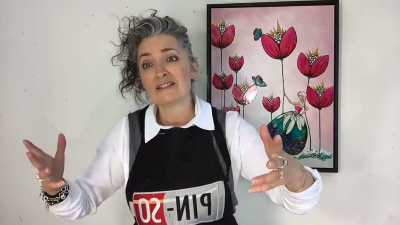 Projet La vie en rose par Josée Cloutier - Vitrail sur toile