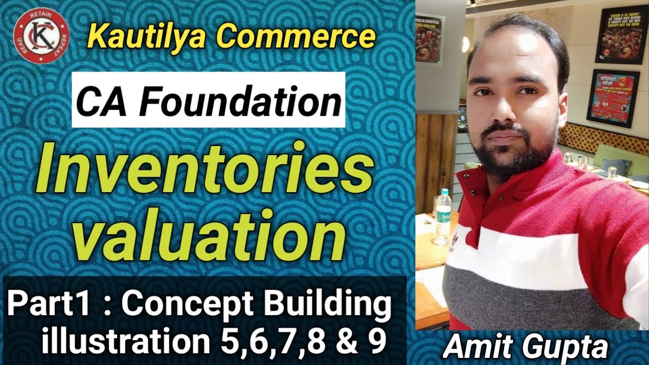 CA Foundation : Inventory valuation| illustration 5,6,7,8 & 9 | Concept Building | Part1
