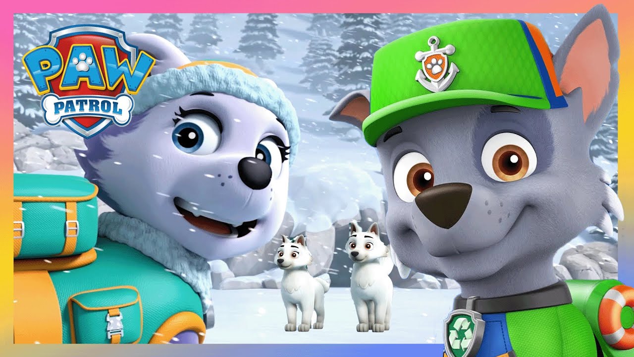珠珠與汪汪隊救出困在❄️雪洞中的寶寶狗! 🥺 狗爸媽終於可以放心了！- PAW Patrol 汪汪隊立大功 - 兒童卡通
