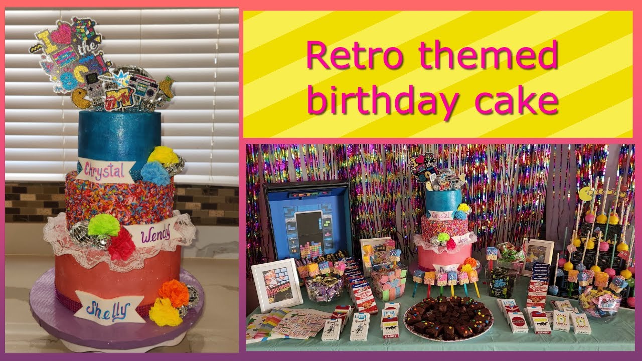 How I created this 80s themed cake| ice, stack and decorate