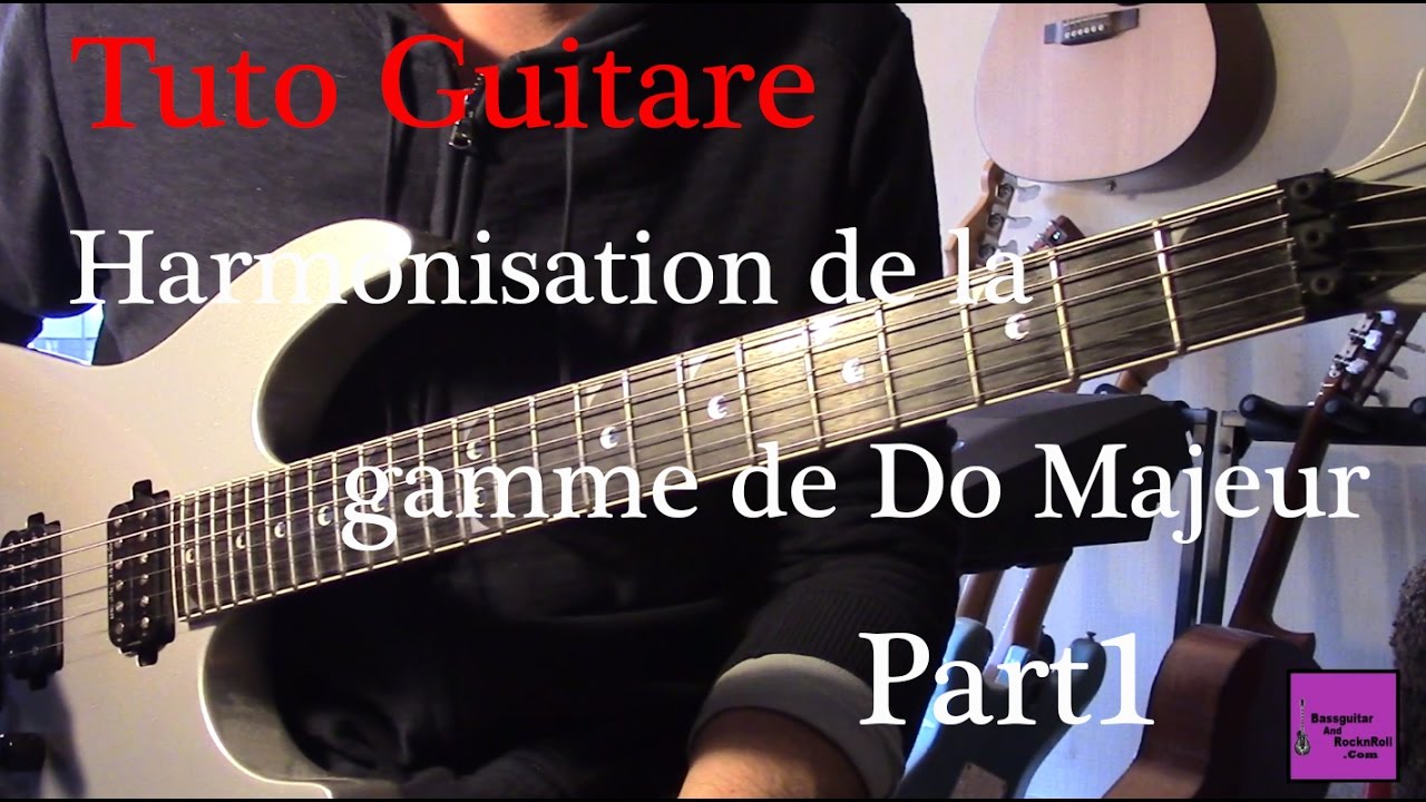 Tuto guitare - Harmonisation de la gamme de Do Majeur - Part1 +TAB
