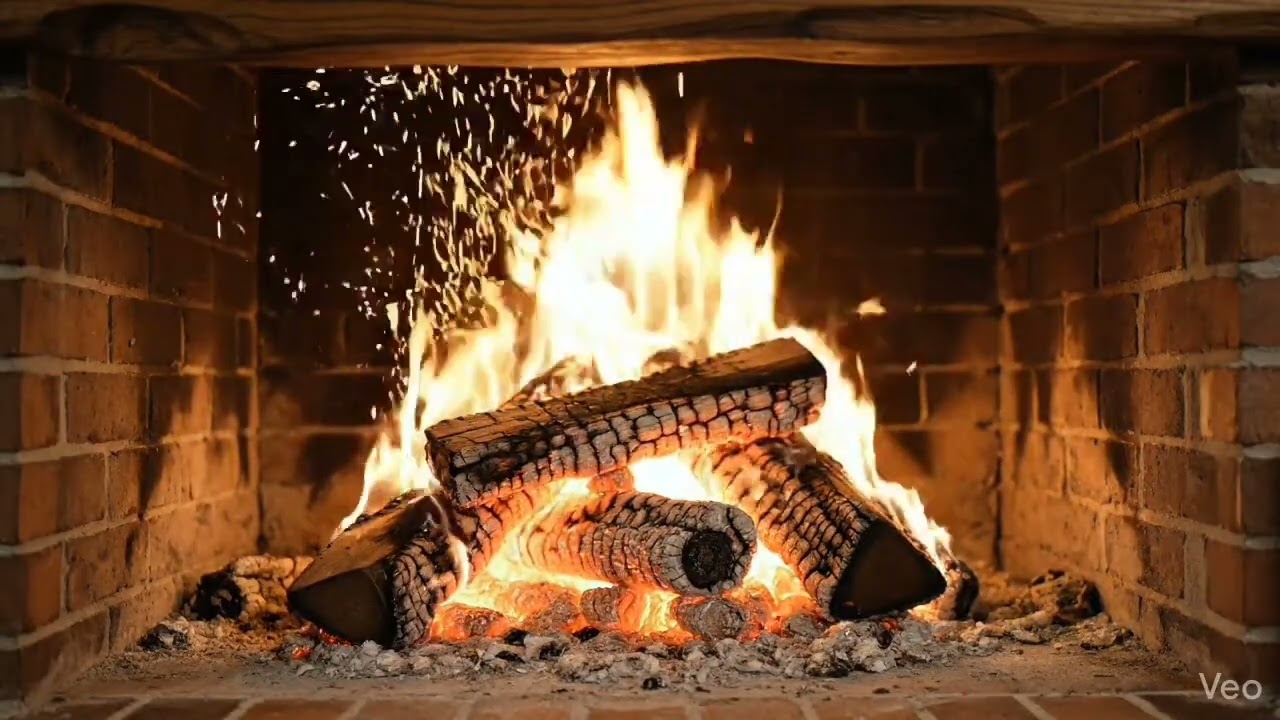 10 Hours of Cozy Fireplace HD 🔥 Crackling Wood Sounds for Sleep, Study & Deep Relaxation