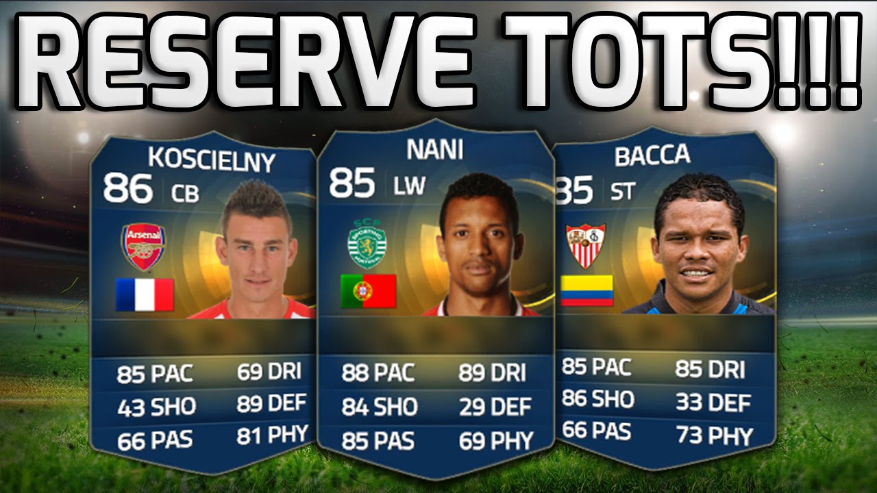 FIFA 15 - RESERVE TEAM OF THE SEASON!!! The Reserve Squad Of The Fifa 15 TOTS Most Consistent