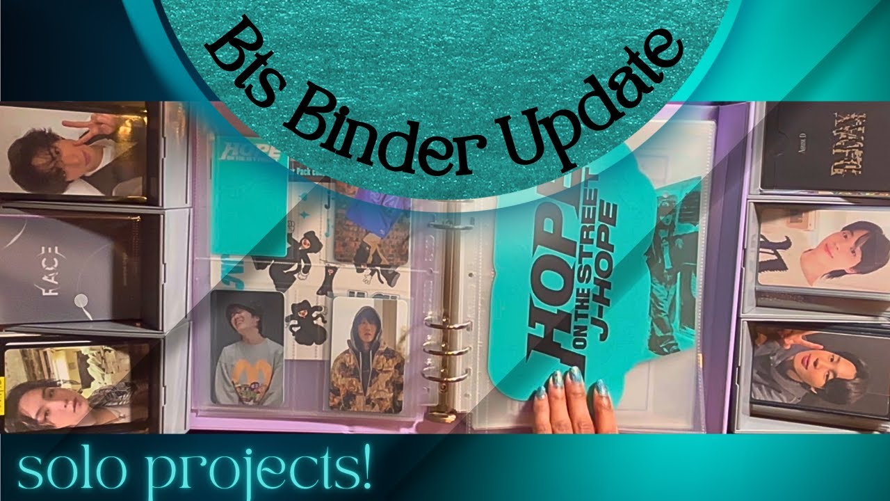 bts binder update ~ solo album photocards (hope on the street, face, dday, jack in the box)