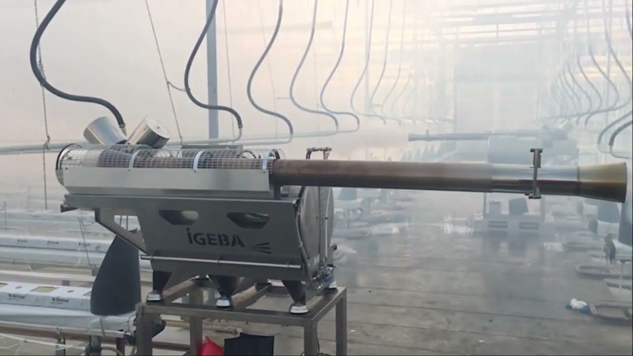Самый МОЩНЫЙ генератор горячего тумана IGEBA TF160/150 Jumbo Дезинфекция теплицы