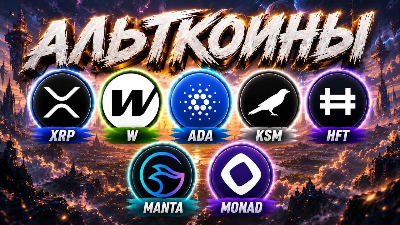 Альткоины, которые дадут иксы! Разбор монет: XRP / MANTA / W / MONAD / ADA / KSM / HFT
