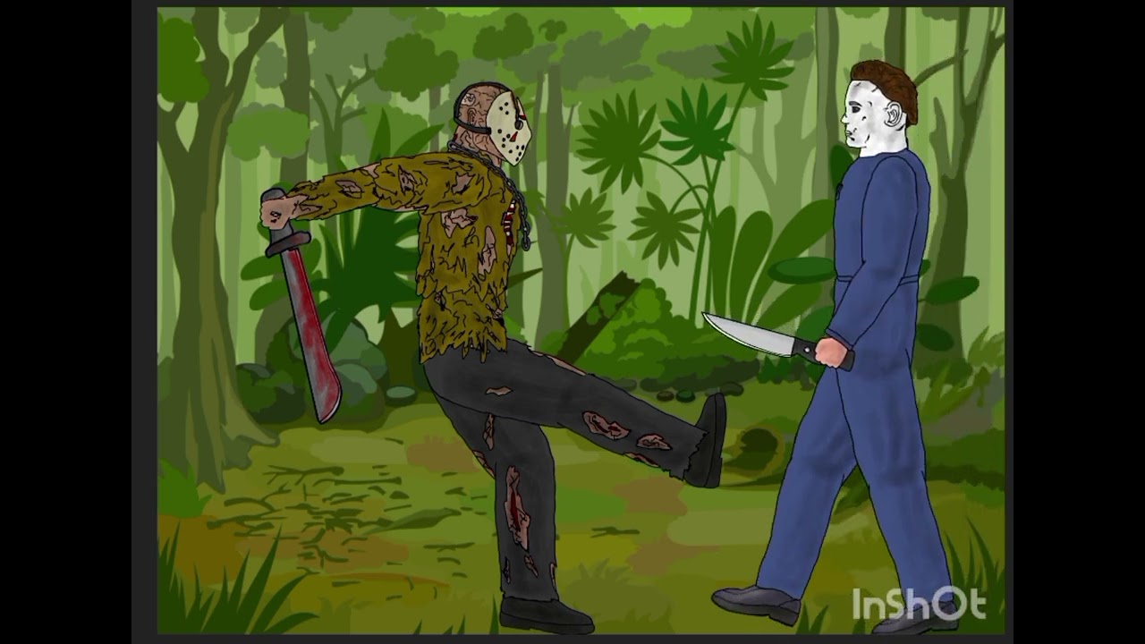Michael Myers vs jason vorhess | drawing cartoon 2
