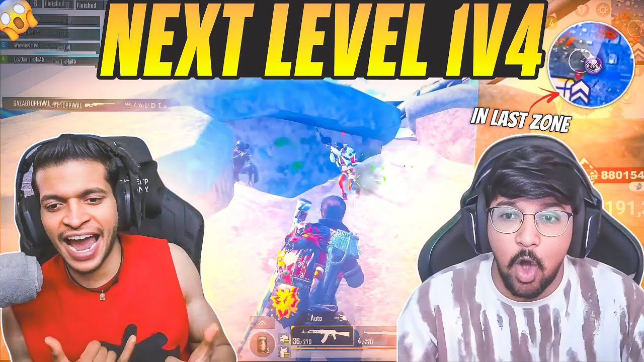 Next Level 1V4 In Last Zone 🔥🤯 | Intense Gameplay 😈 | 