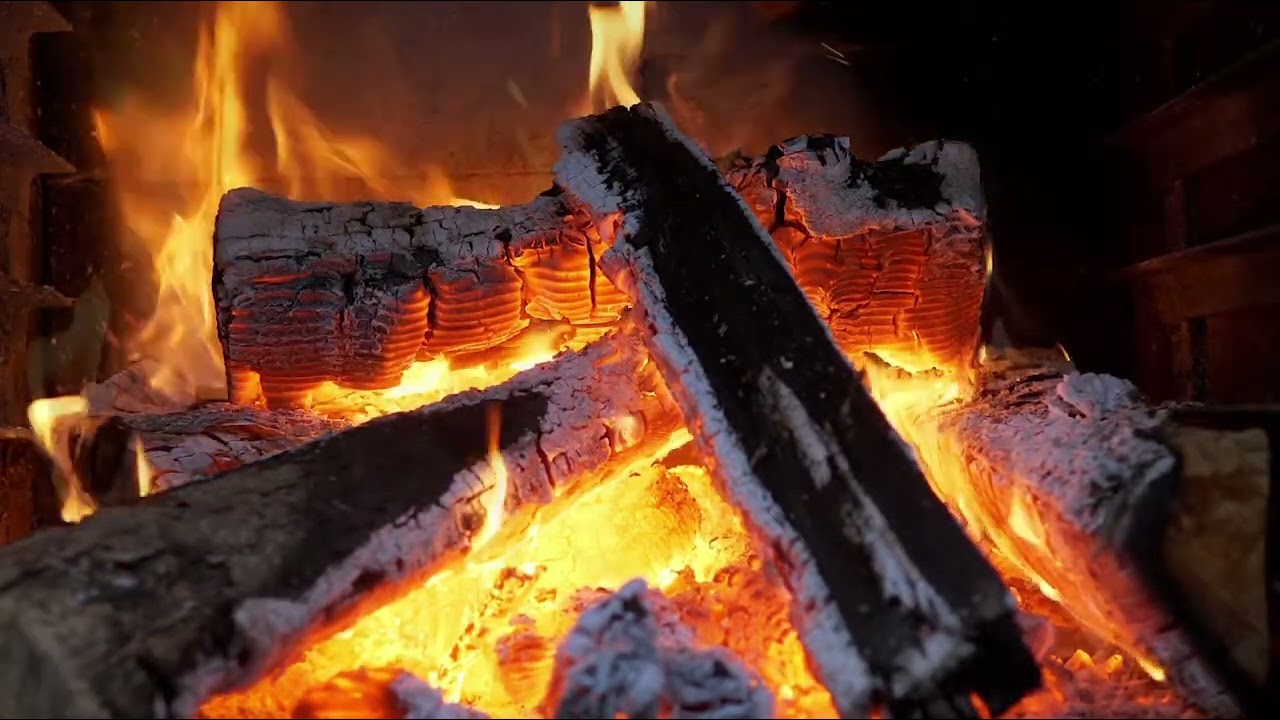 🔥Cozy 4K and 12 HOURS Cozy Fireplace  Relaxing Crackling Fire Sounds