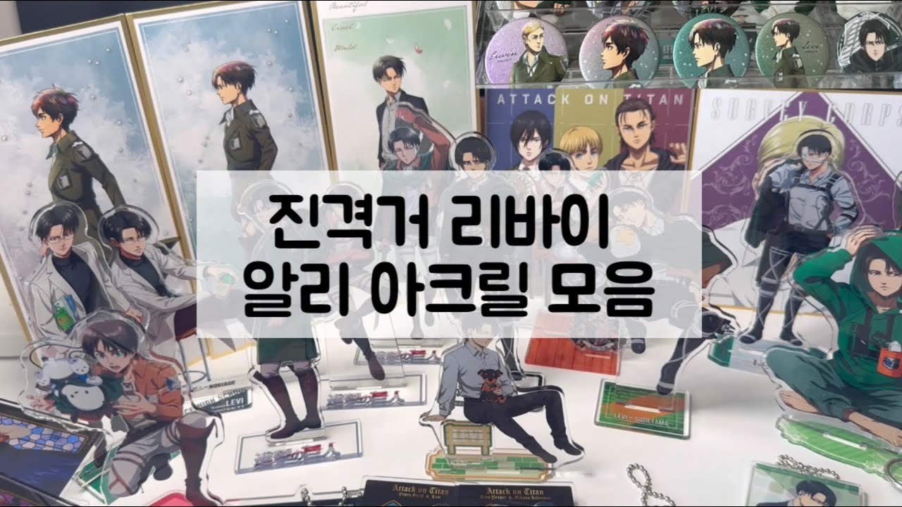 진격의 거인 리바이 알리 아크릴 모음💚공식 굿즈 | 알리 | 리바이 | 리바이 굿즈 #리바이 #진격의거인 #진격거
