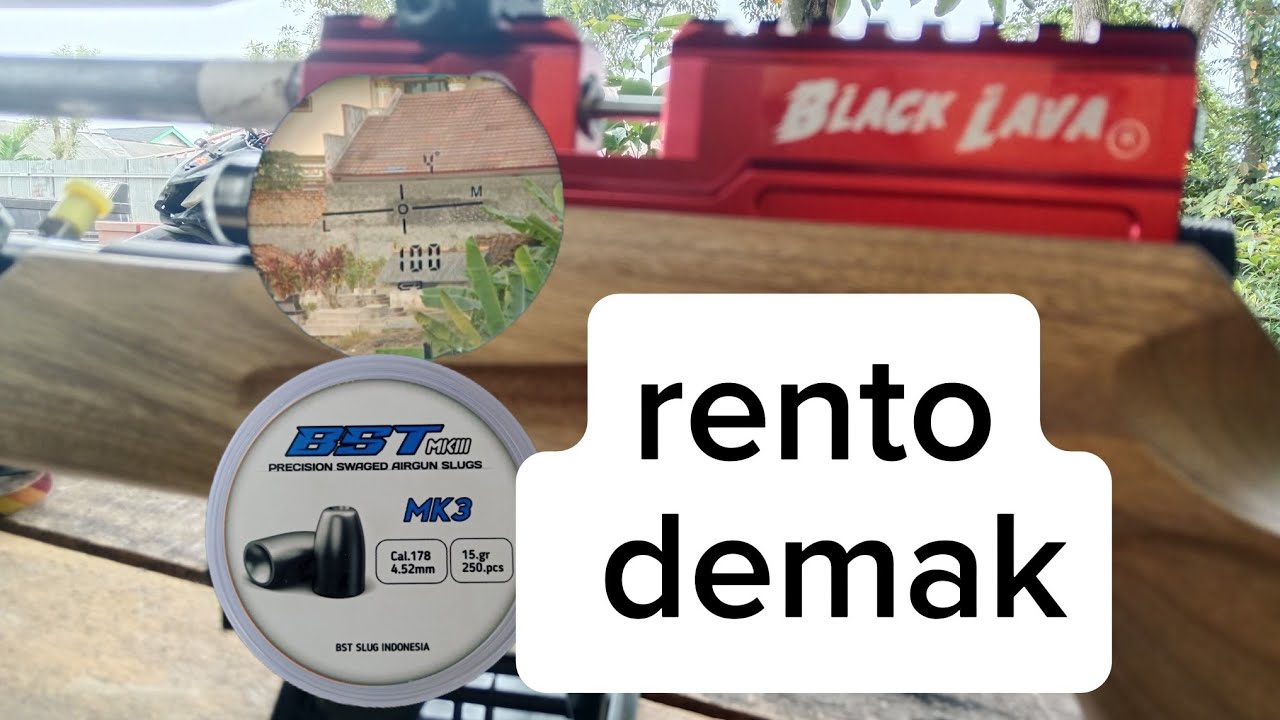 TES AKURASI 100 METER BLACK LAVA R LARAS SLUG ANGKRANG LOKAL