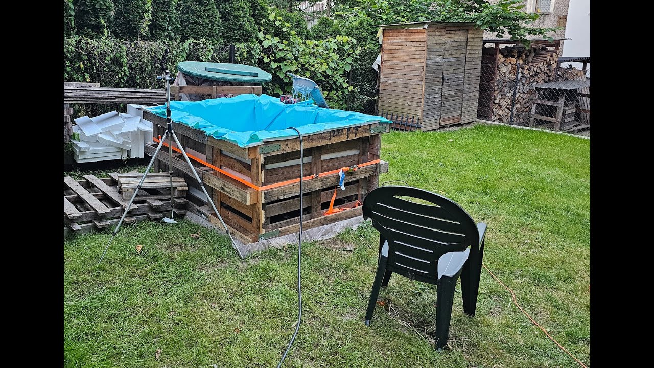 Jacuzzi, mały basenik z palet - część 1