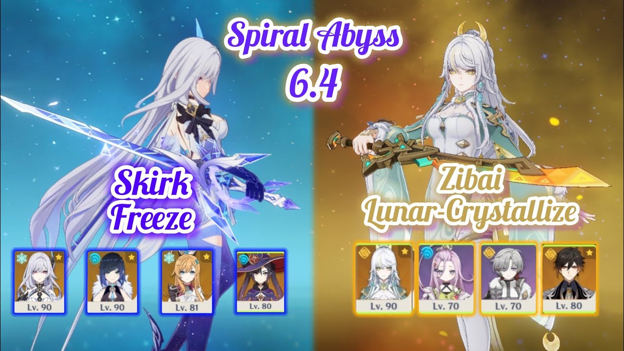 C0 Skirk & C0 Zibai | New Spiral Abyss 6.4 | Genshin Impact