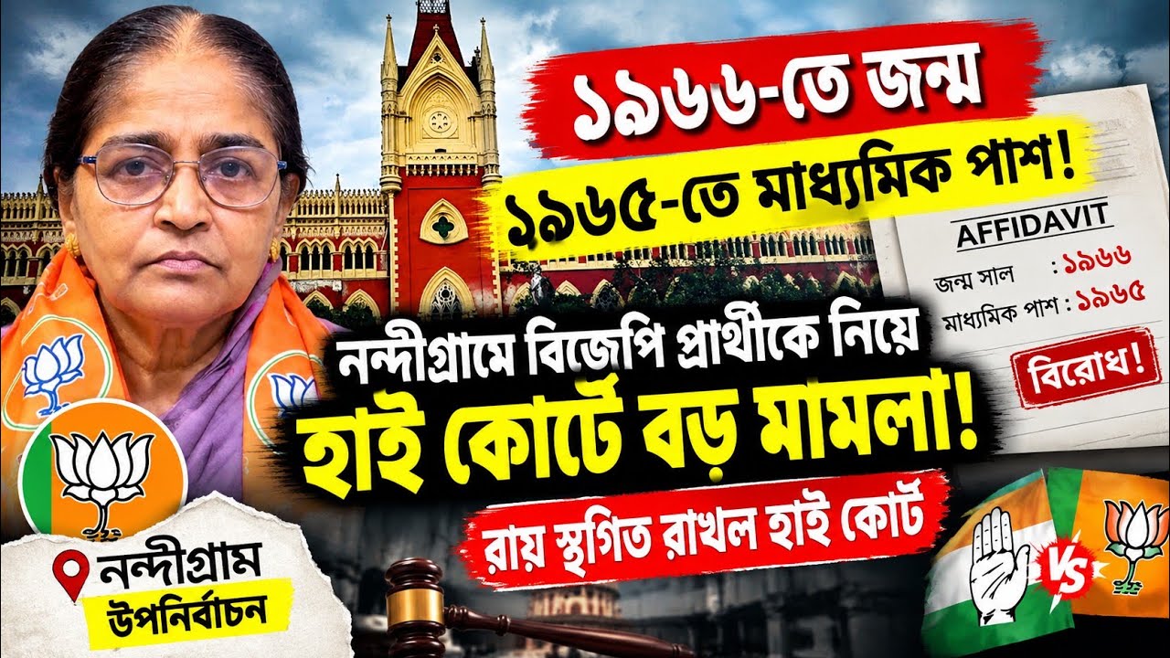 ১৯৬৬ তে জন্ম ১৯৬৫-তে মাধ্যমিক পাশ নন্দীগ্রামে বিজেপি প্রার্থীকে নিয়ে হাই কোর্টের বড় সিদ্ধান্ত স্থগিত
