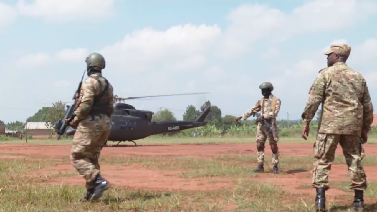 SFC Soldiers take positions as Muhoozi Kainerugaba lands in Soroti City, welcomed like a King by MPs