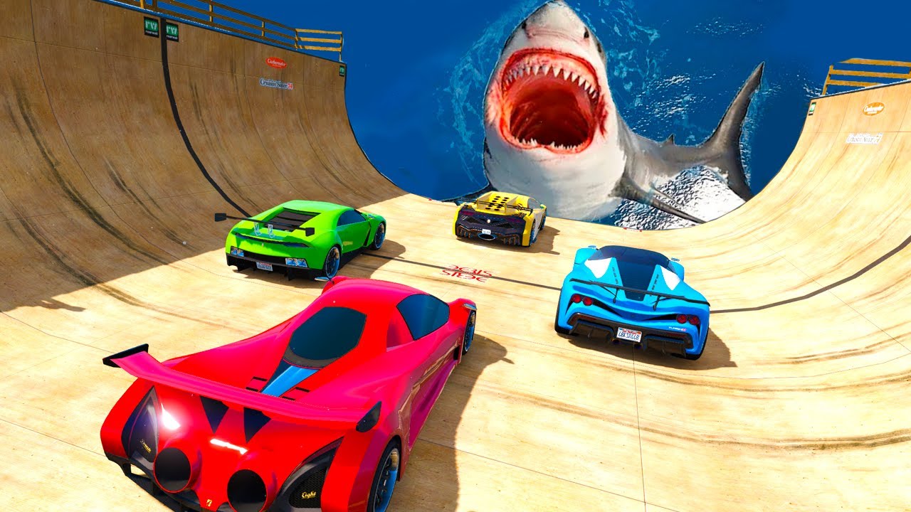 슈퍼 히어로,스파이더 맨,슈퍼맨,아이언 맨 레이싱 게이머의 슈퍼 자동차 컬렉션 - GTA V 개조 GamePlaydroid