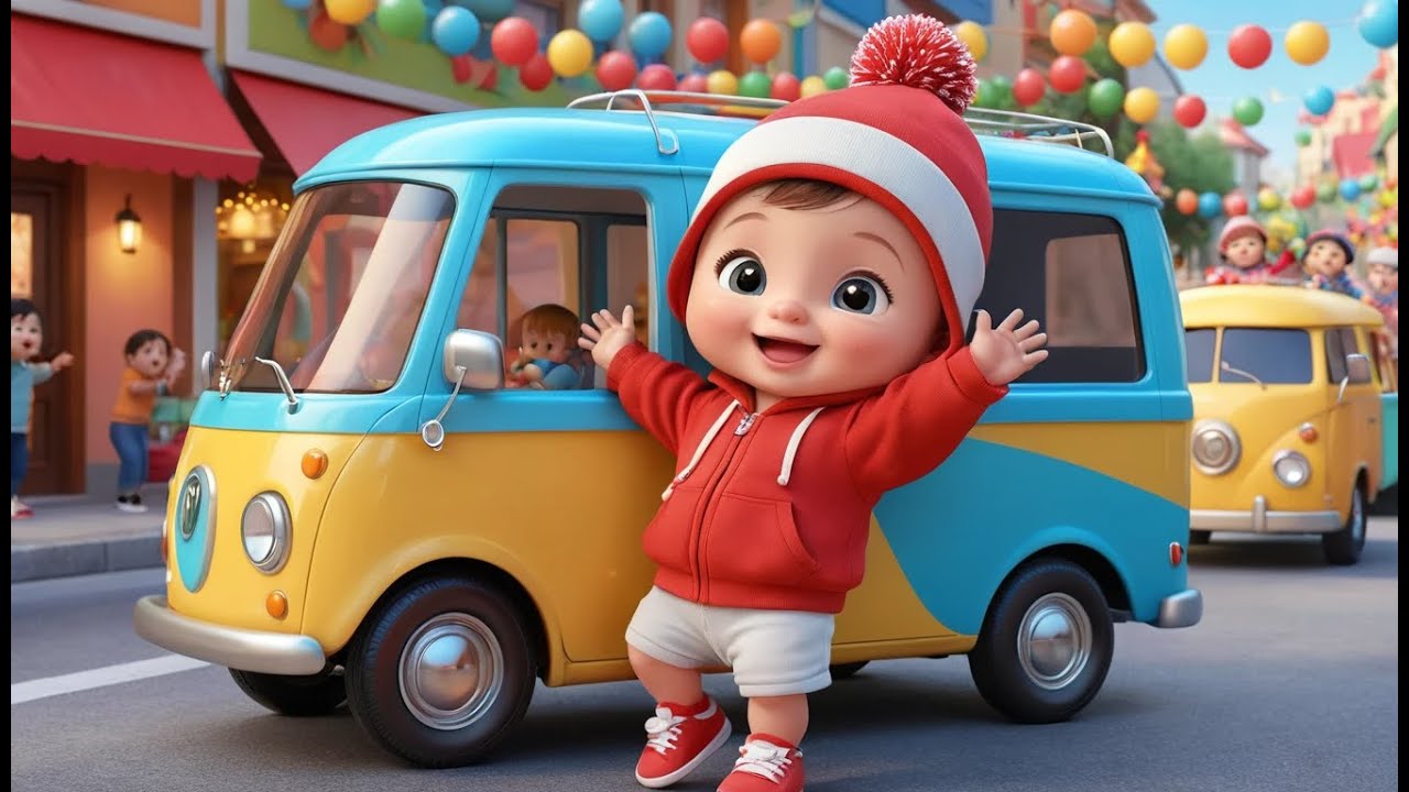 Colorful Van New Year Parade | Fun Action & Learning Video for Toddlers