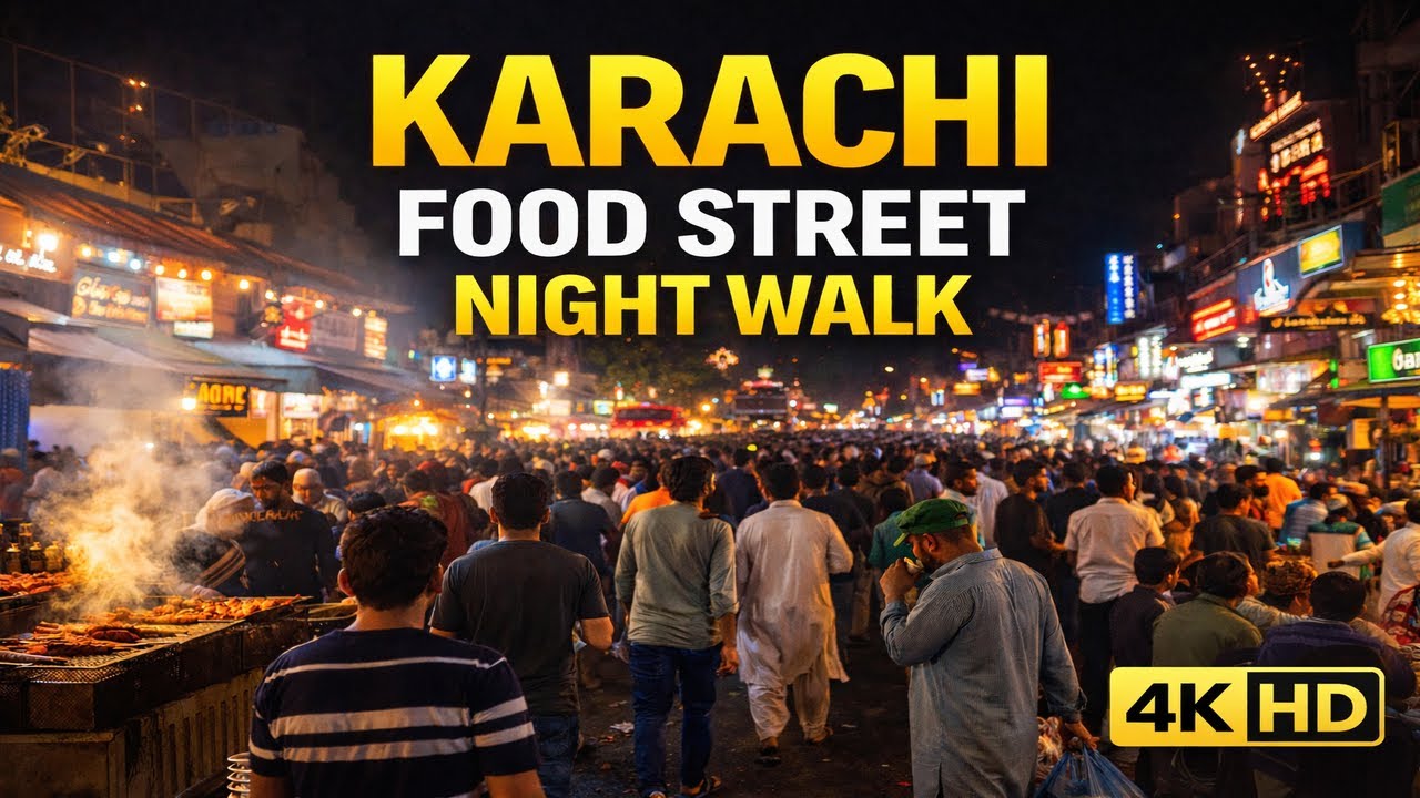 🇵🇰 Karachi Night Walk | Boat Basin Street Food & City Life | 4K HD