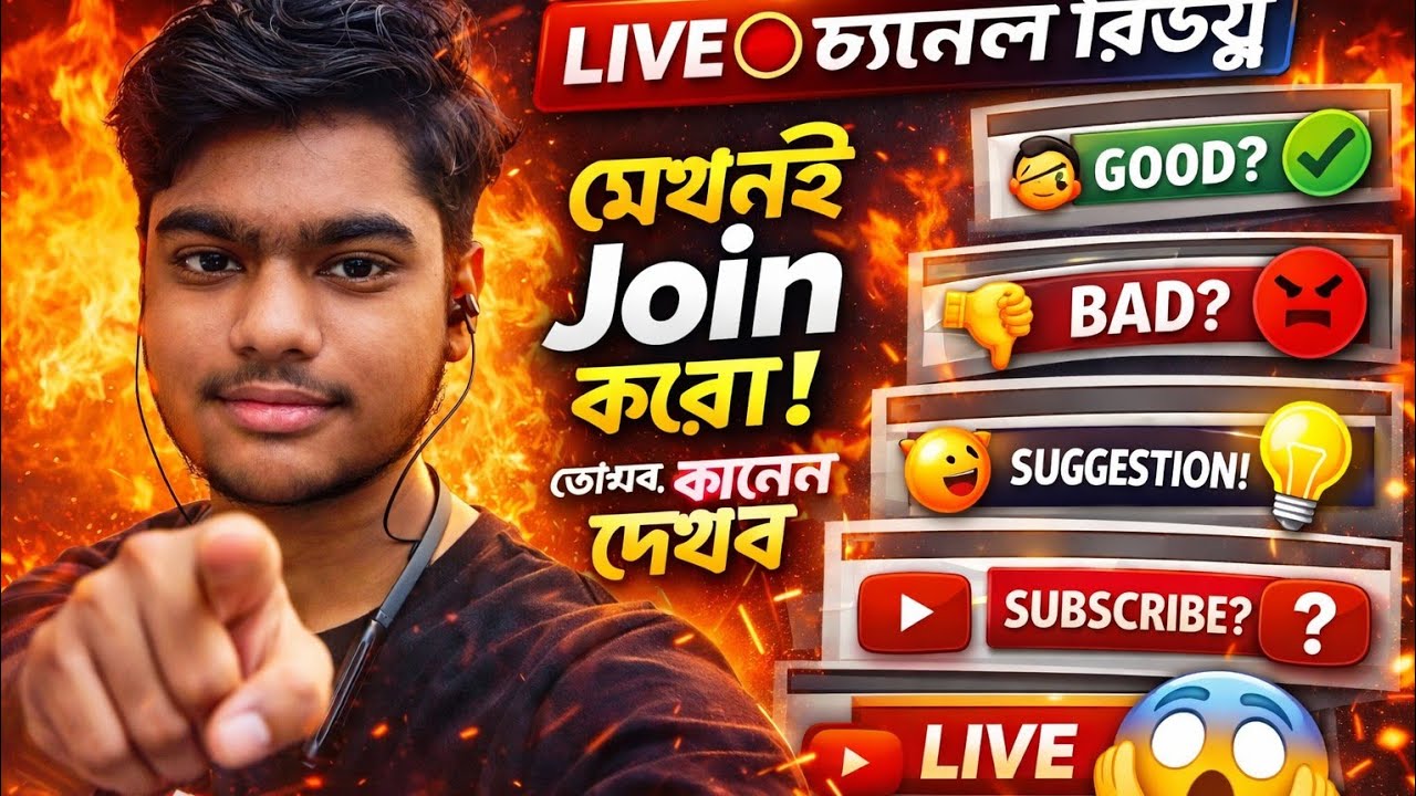 🔴 লাইভে তোমার চ্যানেল দেখব! Subscribe করে Join করো!