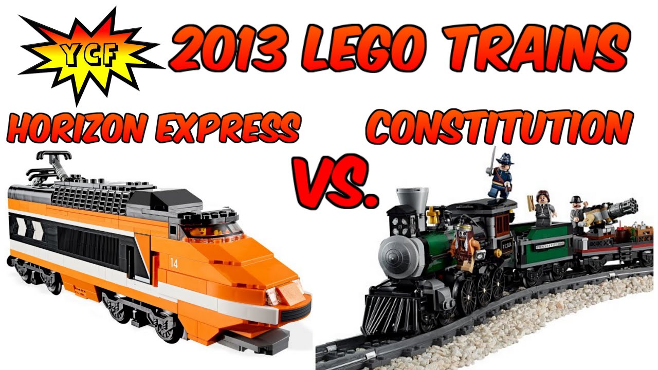 2013 LEGO Trains Comparison : Horizon Express 10233 Vs. Constitution Train Chase