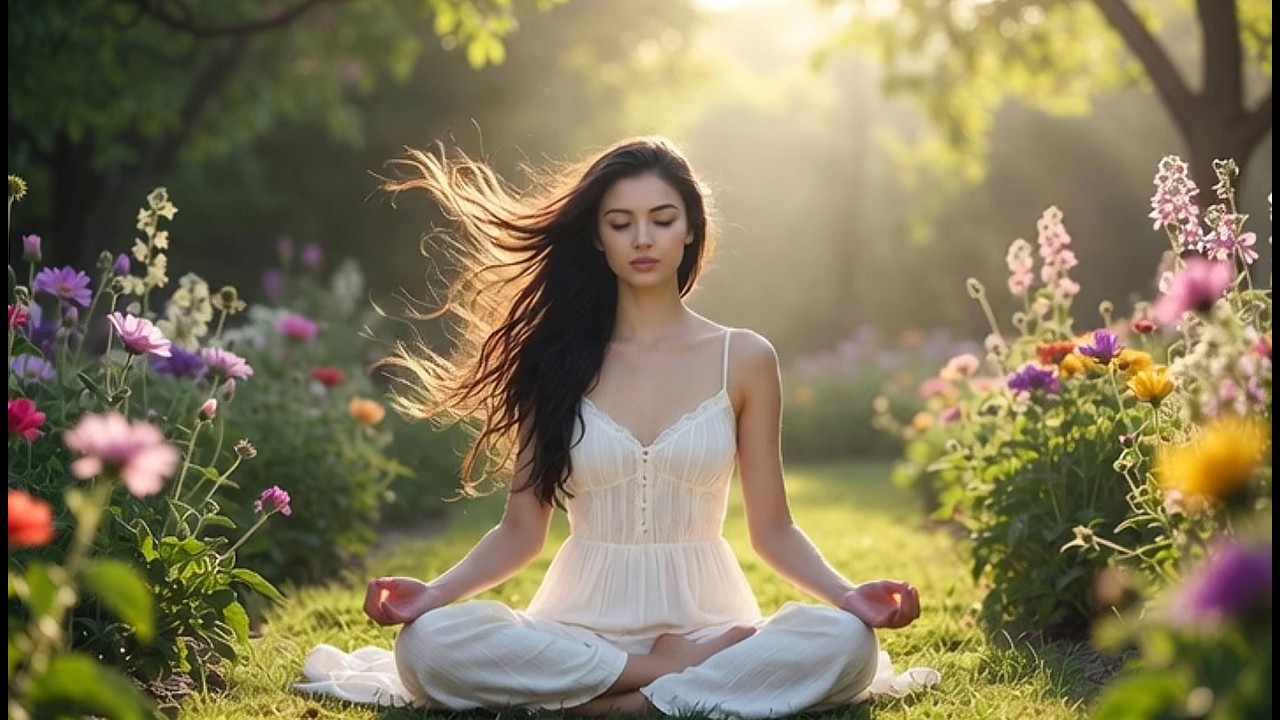Meditation in a Beautiful Flower Garden | Peaceful Music for Relaxation & Inner Calm