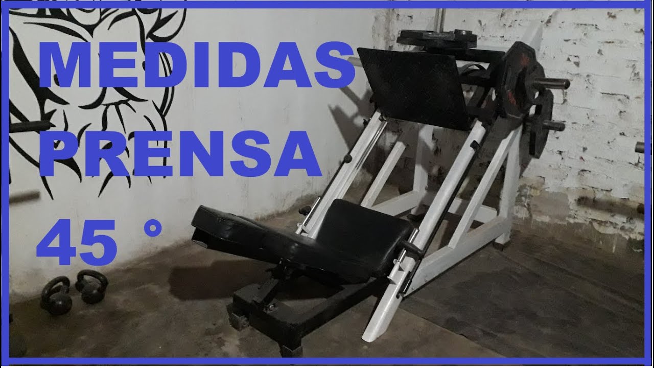 MAQUINA PRENSA 45 MEDIDAS GYM