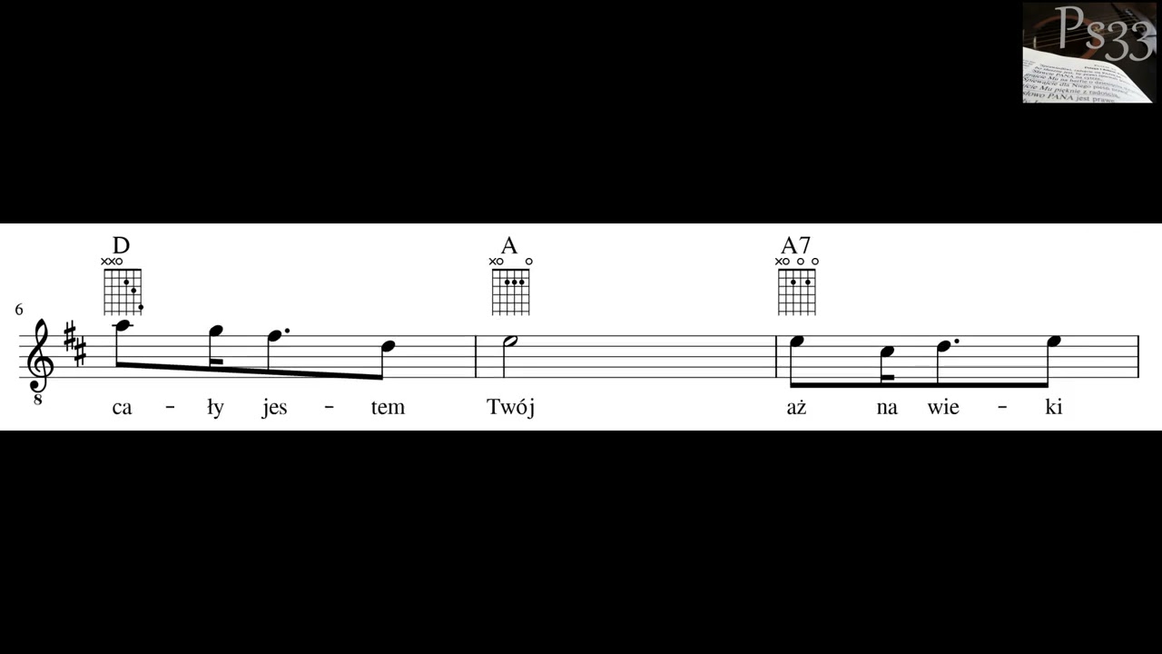 Ofiaruję Tobie Panie mój - nuty i akordy